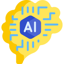 Technologies and Artificial Intelligence AI Circutes that overlap a yellow brain